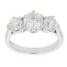 18ct White Gold 2.60ct Diamond Trilogy Ring