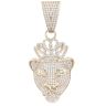 9ct Yellow Gold Cubic Zirconia Princess Lion Pendant