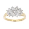 18ct Yellow Gold 1.50ct Brilliant Cut Diamond Cluster Ring