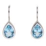 925 Sterling Silver Topaz Teardrop Drop Earrings
