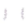Silver Cubic Zirconia Drop Stud Earrings by Icesia