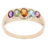 9ct Yellow Gold Amethyst Topaz Citrine and Peridot Ring