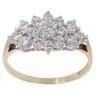 9ct Yellow Gold Cubic Zirconia Cluster Ring