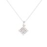 9ct White Gold 0.35ct Diamond Cluster Pendant and Chain 18"