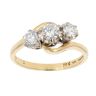 18ct Yellow Gold 0.75ct Brilliant Cut Diamond Trilogy Ring