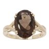 9ct Yellow Gold Smoky Quartz Single Stone Ring