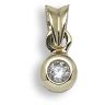 9ct Yellow Gold 0.10ct Rubover Diamond Pendant