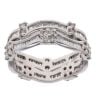 18ct White Gold 1.48ct Diamond Two Row Ring