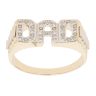 9ct Yellow And White Gold Cubic Zirconia Dad Ring