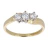 18ct Yellow Gold 0.50ct Diamond Trilogy Ring