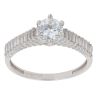 14ct White Gold Cubic Zirconia Solitaire Ring