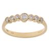 18ct Yellow Gold 0.33ct Brilliant Cut Diamond Half Eternity Ring