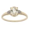 9ct Yellow Gold 0.05ct Diamond And Spodumene Solitaire Ring
