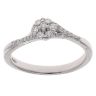 9ct White Gold 0.22ct Brilliant Cut Diamond Cluster Ring