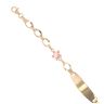 Children's 14ct Yellow Gold Pink And White Flower ID Bracelet 6"