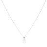 9ct White Gold Synthetic Opal Pendant and Chain 18"