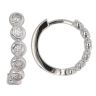 Silver Cubic Zirconia Bubble Hoop Earrings by Icesia