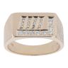 9ct Yellow Gold Cubic Zirconia Signet Ring