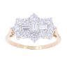 18ct Yellow Gold 2.00ct Diamond Cluster Ring