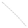 9ct White Gold 0.10ct Brilliant Cut Diamond Twist Link Bracelet 7"