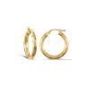 9ct Yellow Gold Zebra Hoop Earrings