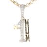 9ct Yellow Gold Cubic Zirconia No 1 Mum Pendant and Belcher Chain 20"