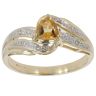 9ct Yellow Gold Citrine and 0.02ct Diamond Fancy Ring