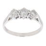 18ct White Gold 0.25ct Brilliant Cut Diamond Trilogy Ring