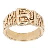 9ct Yellow Gold Textured Buckle Ring