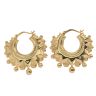 9ct Yellow Gold Large Fancy Creole Earrings
