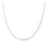 Silver Curb Chain 18"  by Icesia