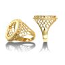 9ct Yellow Gold Half Sovereign Rope/Basket Ring Mount