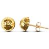 9ct Yellow Gold Diamond Cut Half Ball Studs